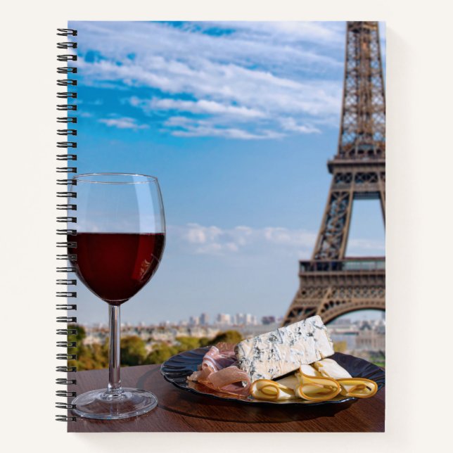 Carnet Deux verres de vin en café à Paris (Devant)