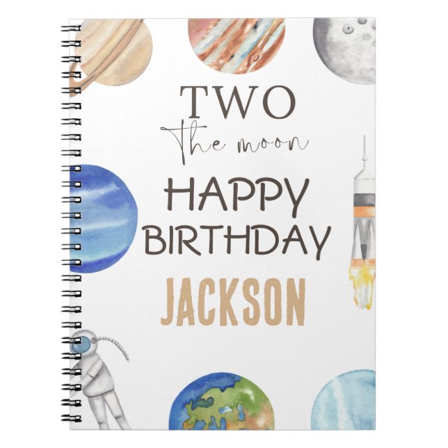 Carnet Deux vers la Lune | Décor pour le 2e anniversaire  (Devant)