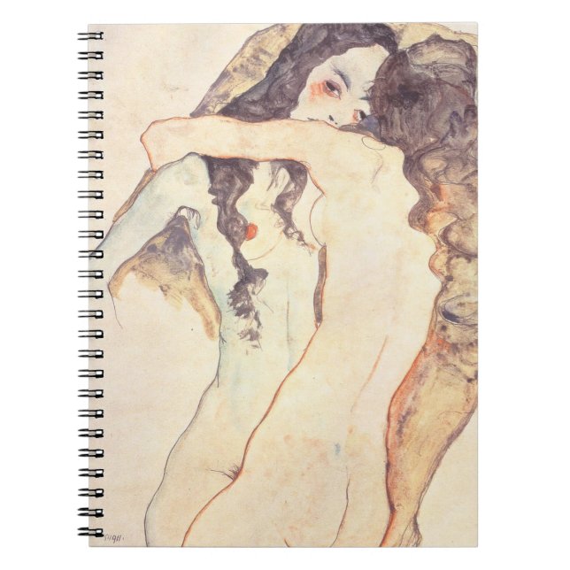 Carnet Deux Women Embracing Egon Schile (Devant)