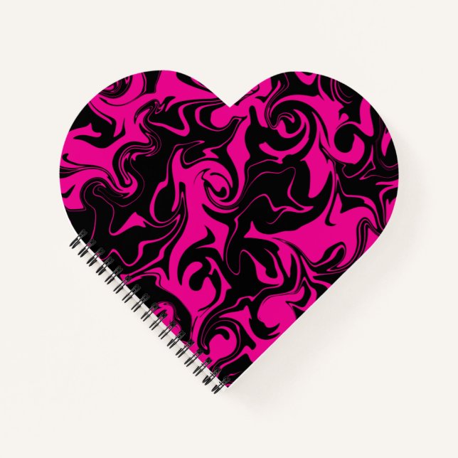 Carnet Déversement - Magenta et noir (Devant)