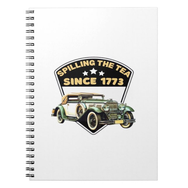 Carnet Déverser Le Thé Depuis 1773 Premium (Devant)