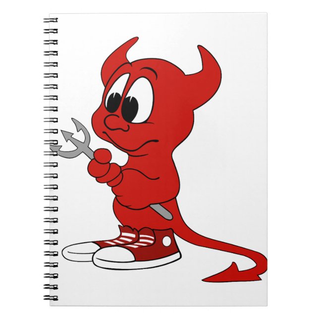 Carnet Devil Red Demon Cartoon Satan Evil Hell Heure (Devant)