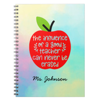 Carnet Devis inspirant | Teacher Apple personnalisé