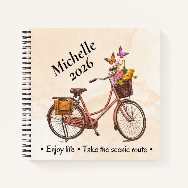 Carnet Devis vintage pour bicyclette personnalisée (Devant)