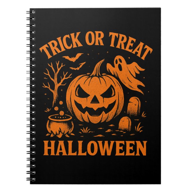 Carnet d'Halloween à la trace ou à la traite (Devant)