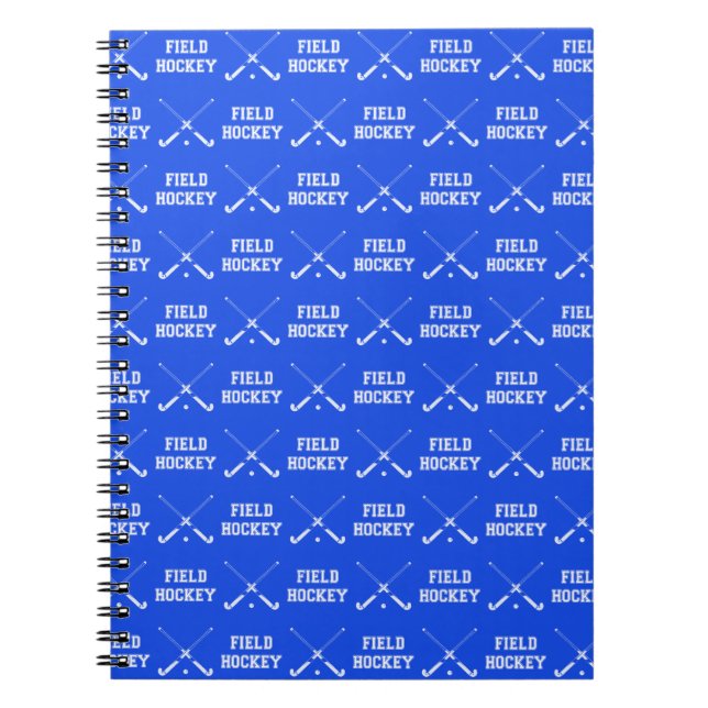 Carnet d'hockey de champ de bleu royal (Devant)