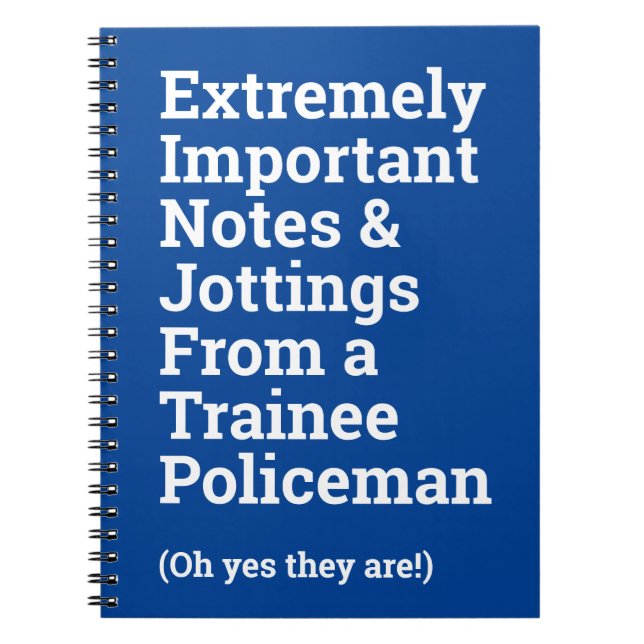Carnet d'homme de police de stagiaire important (Devant)