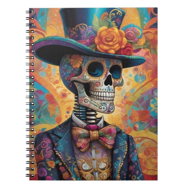Carnet Dia de los Muertos Dapper Skeleton (Devant)