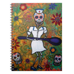 Carnet Dia de los Muertos NURSE Notebook