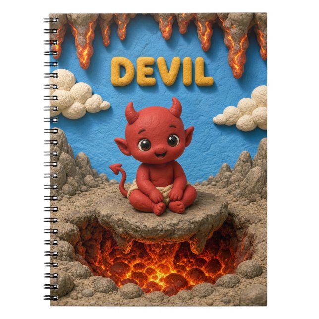 Carnet Diable Bébé Mignon, Mythique (Devant)