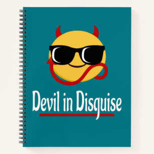 Carnet Diable déguisé Emoji Hot tendance Funny blanc