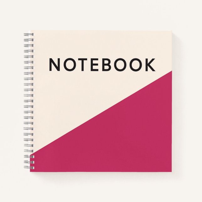 Carnet diagonal rose gras (Devant)