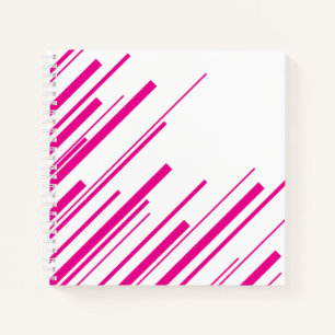 Carnet Diagonales en Magenta et Blanc