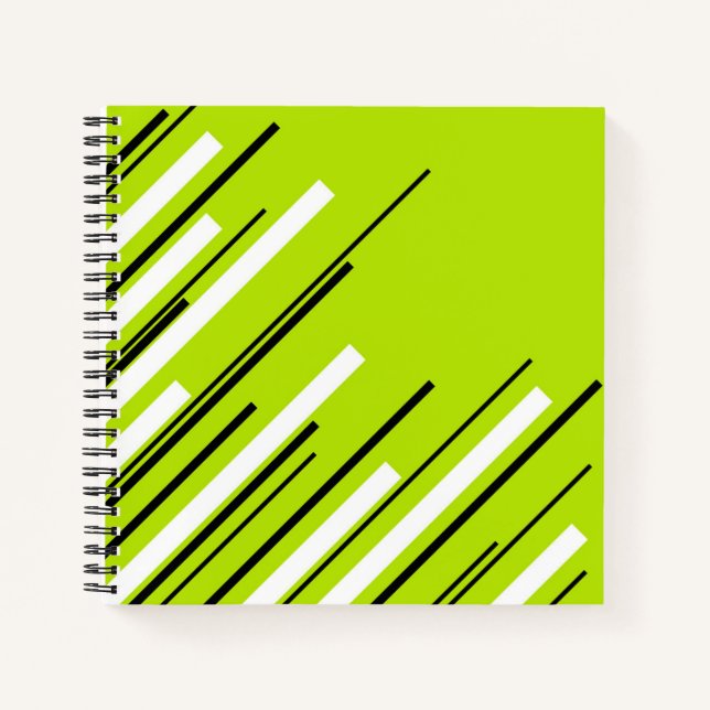 Carnet Diagonales - Vert citron vert (Devant)
