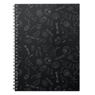 Carnet Diagramme de biologie motif blanc sur chaîne de ca