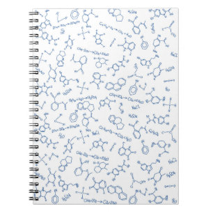 Carnet Diagramme de chimie motif et typographie