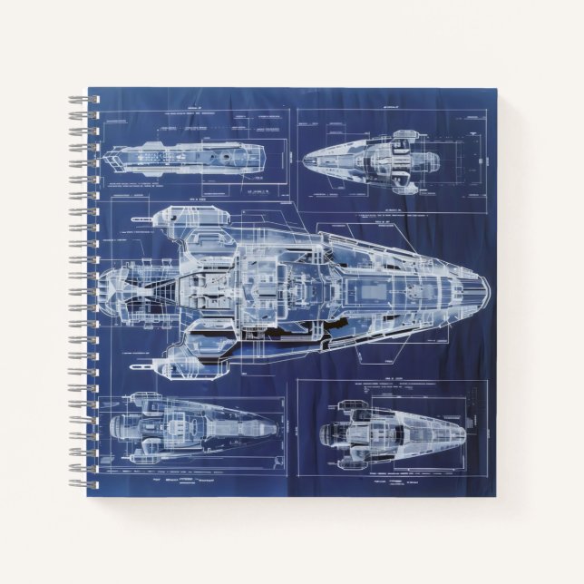 Carnet Diagramme de vaisseau spatial de science-fiction (Devant)