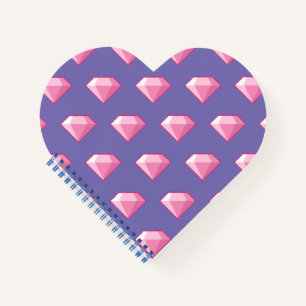 Carnet Diamant rose Pixel