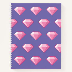 Carnet Diamant rose Pixel