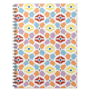Carnet Diamants colorés ikat géométrique