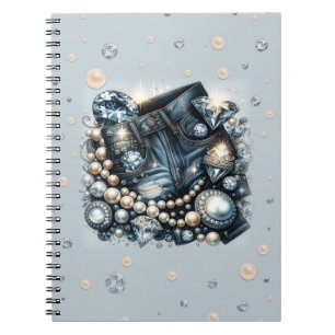 Carnet Diamants de Denim & Perles Jeans Bling