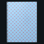Carnet Diamond Shaped Red Heart & Line Art<br><div class="desc">This design features bright red hearts almost connected by diagonal red lines making a diamond shape, or a square rotated 45 degrees. A simple pattern and theme that doesn't scream romance from the highest mountain, perfectly acceptable as a gift to friends and family as well as in the workplace. Feel...</div>