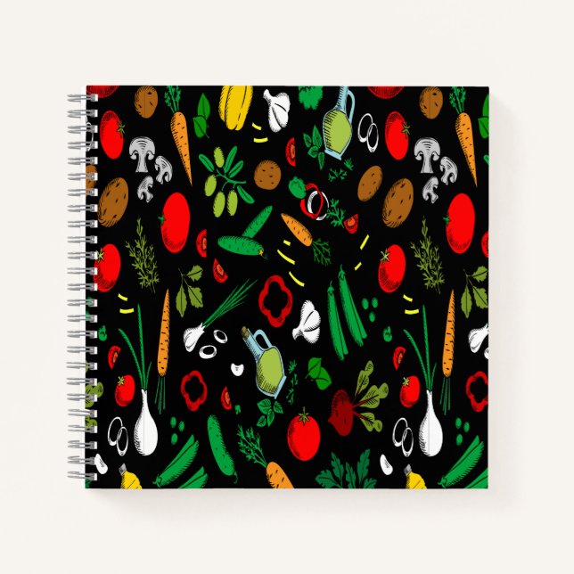 Carnet d'icônes végétales colorées (Devant)