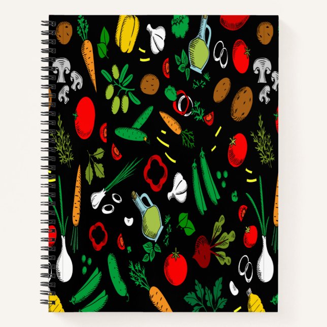 Carnet d'icônes végétales colorées (Devant)