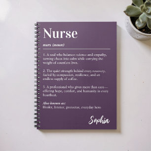 Carnet Dictionnaire personnalisé d'infirmière Définition