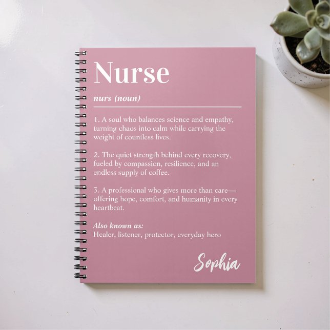 Carnet Dictionnaire personnalisé d'infirmière Définition  (Créateur téléchargé)