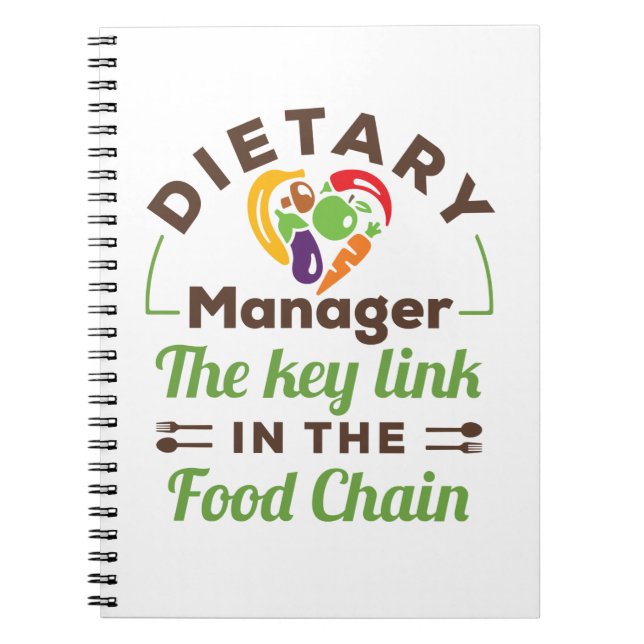 Carnet Dietary Manager Le lien clé dans la chaîne aliment (Devant)