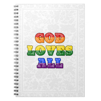Carnet "Dieu aime tout le monde" Fierté chrétienne gay/LG