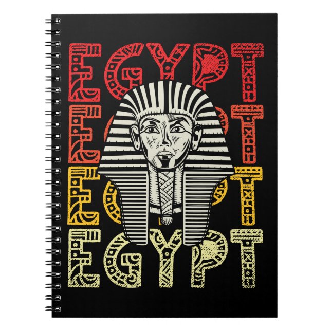 Carnet Dieu égyptien Tutankhamun Rétro Egypte Pharaon (Devant)