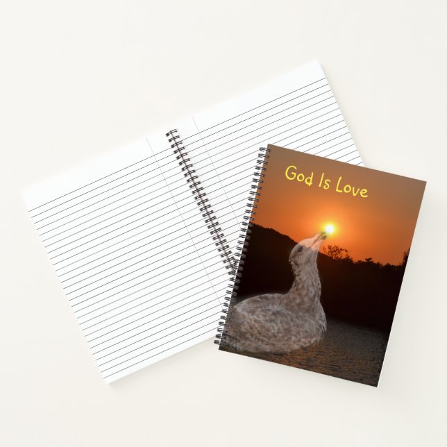 Carnet Dieu est l'amour coucher de soleil (Intérieur)