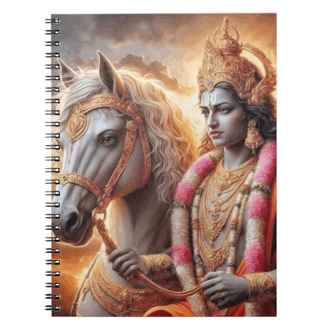 Carnet Dieu hindou avec le cheval - Classeur (Devant)