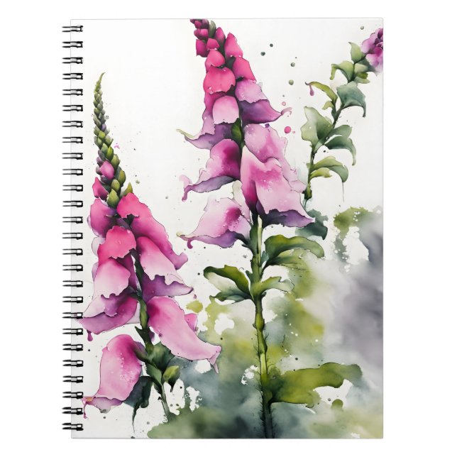Carnet Digitale - Fleurs aquarelle (Devant)