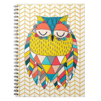 Carnet d'illustration de la Chouette moderne de la