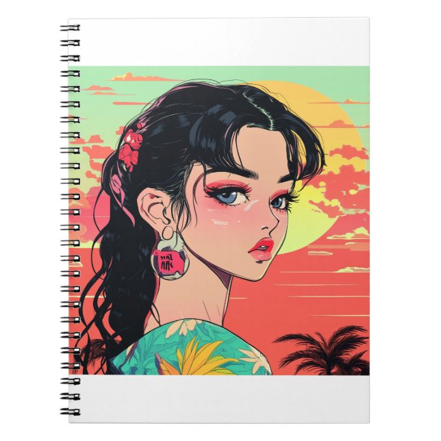 Carnet d'illustration de style Anime rétro (Devant)