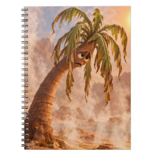 Carnet d'illustration tropicale avec palmier trist