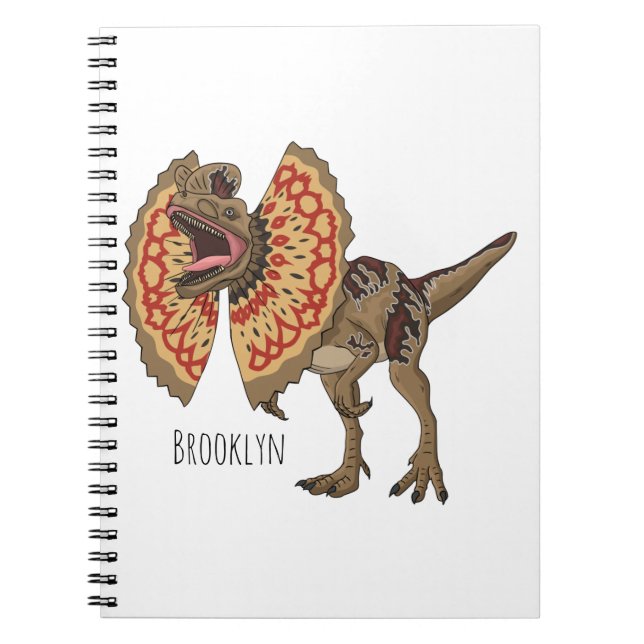 Carnet Dilophosaurus dessin animé (Devant)
