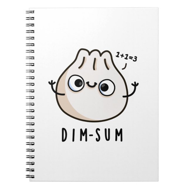 Carnet Dim-sum Drôle de jeu de mots mathématique Dimsum  (Devant)