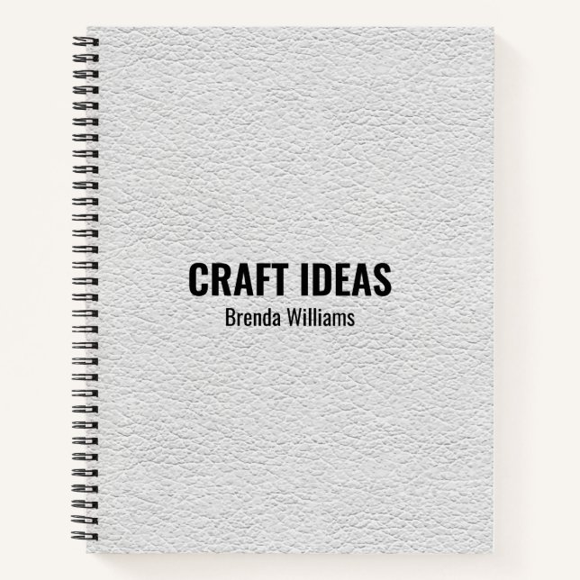 Carnet d'image en cuir blanc (Devant)