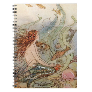 Carnet d'imaginaire de sirène et de poissons