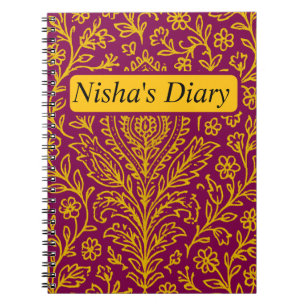 Carnet d'impression florale de Paisley Cute person