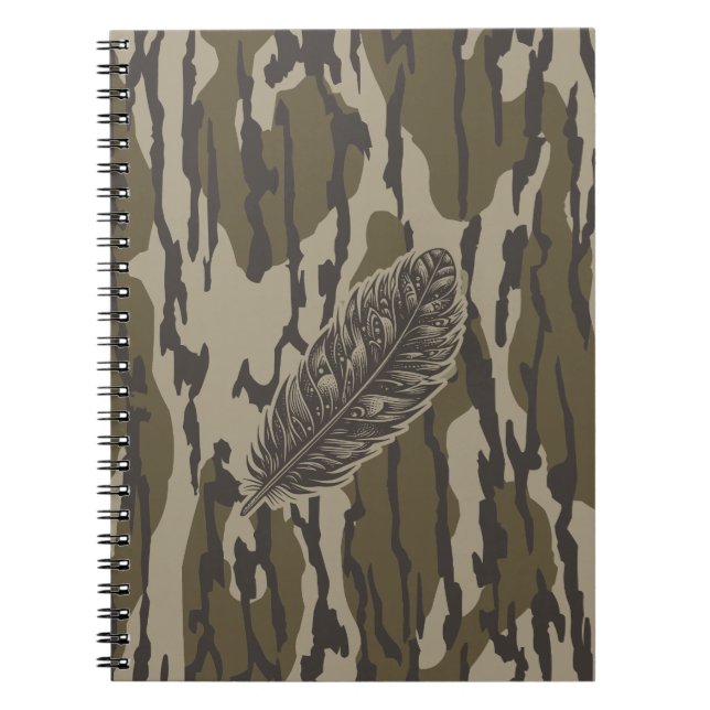 Carnet Dindon Plume Fonds Camo Forêt (Devant)