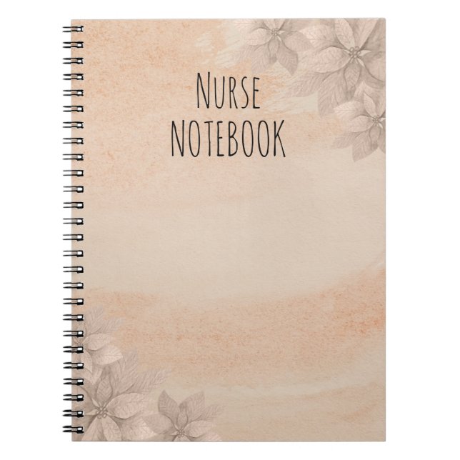 carnet d'infirmière floral simple (Devant)