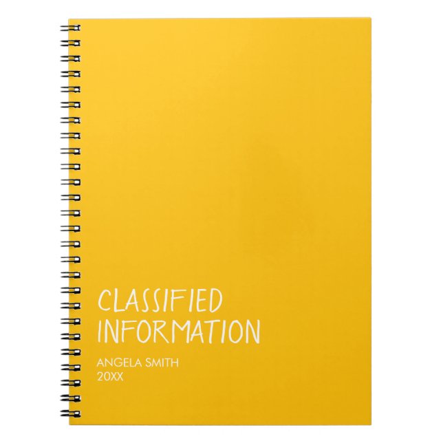 Carnet d'Informations Classifiées – Humour Noir Dr (Devant)
