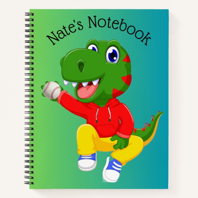 Carnet Dino Baseball Custom (Devant)