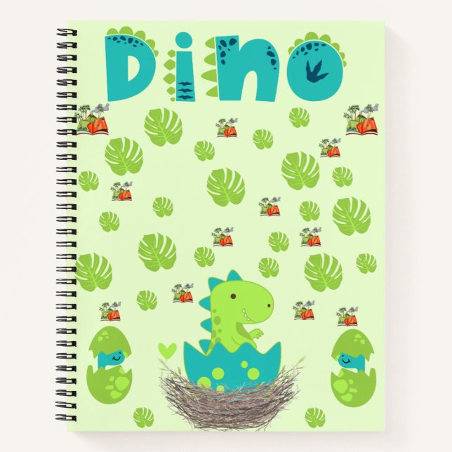 Carnet Dino Hatch & Jungle Leaves  (Devant)