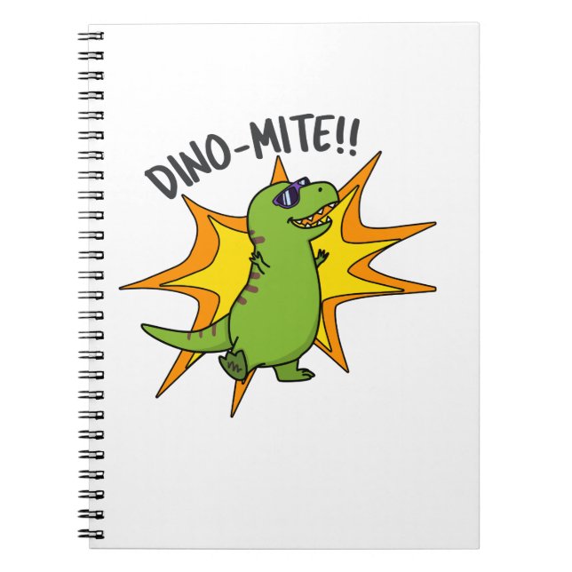 Carnet Dino-mite Drôle de Pun de TRex Dinosaure (Devant)